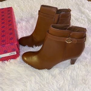 Tory Burch almond colored bootie
